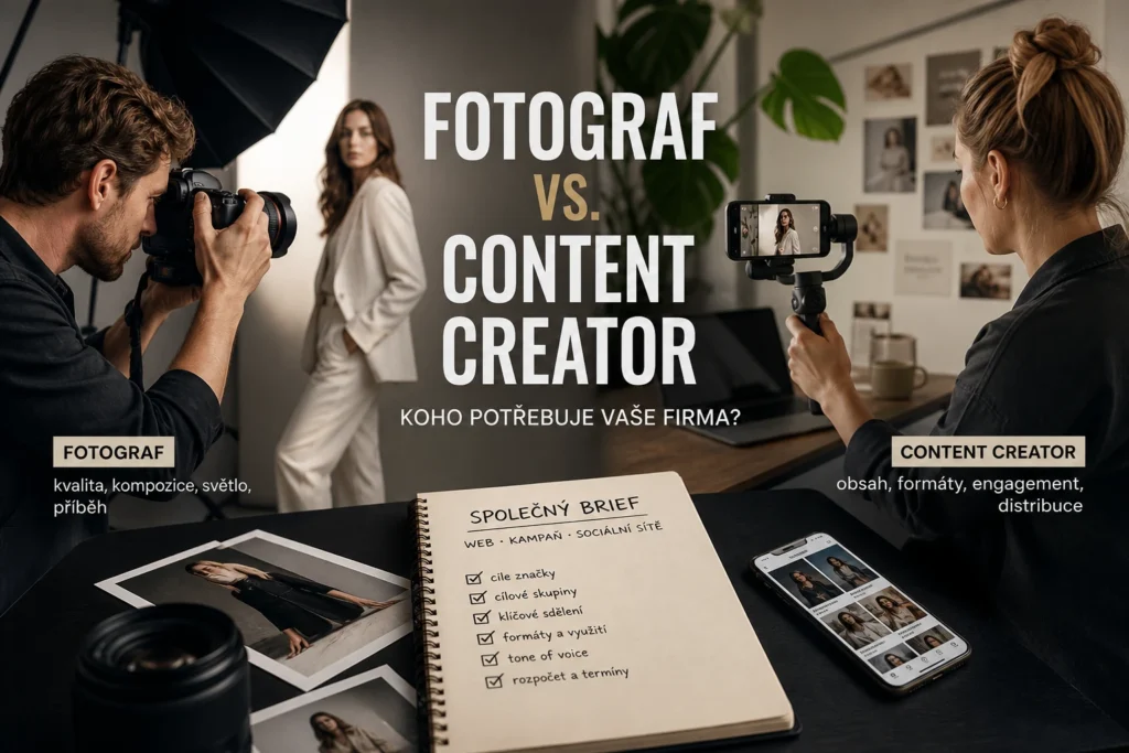 Fotograf versus content creator pro potřeby firmy