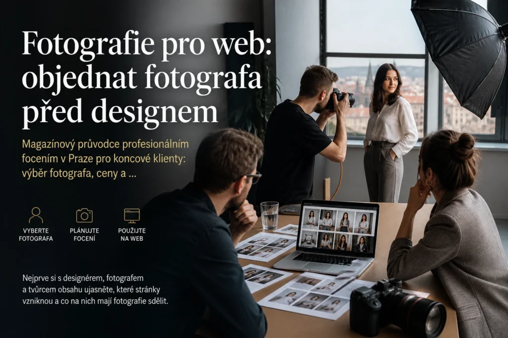 Výběr portrétních fotografií pro web před samotným designem