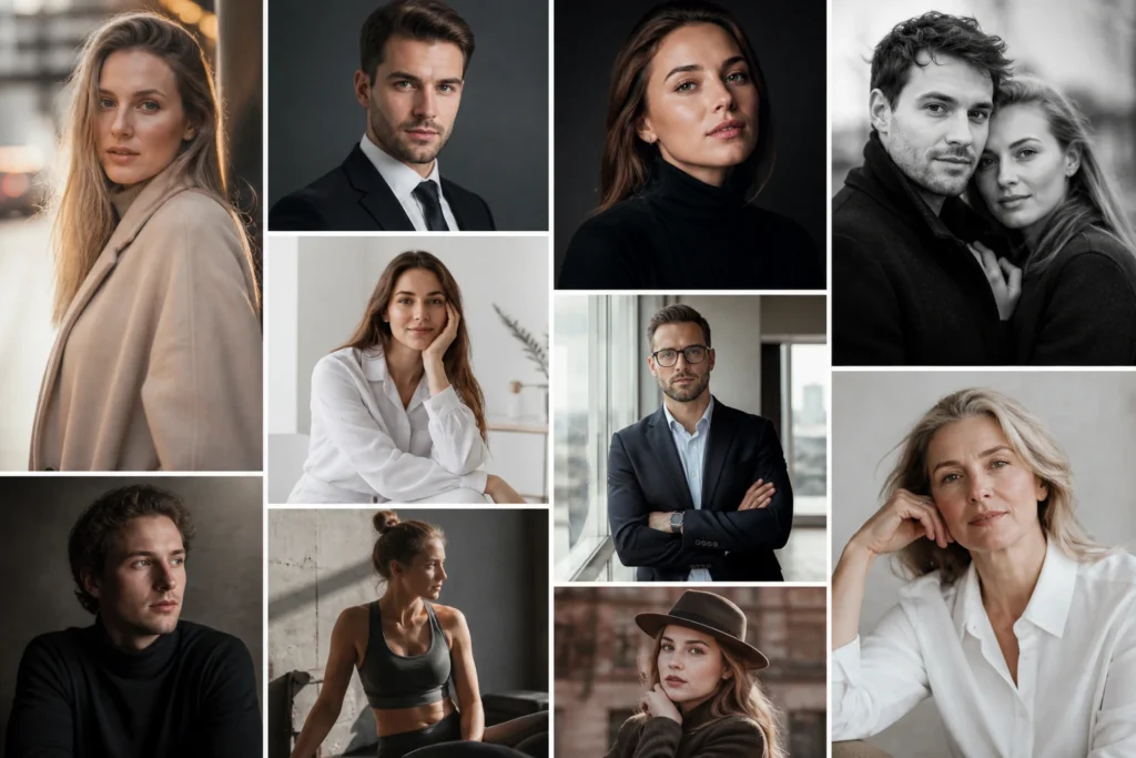 Jak vybrat portfolio podle žánru voucheru na focení Ukázky portrétních fotografií různých stylů pro výběr vhodného voucheru