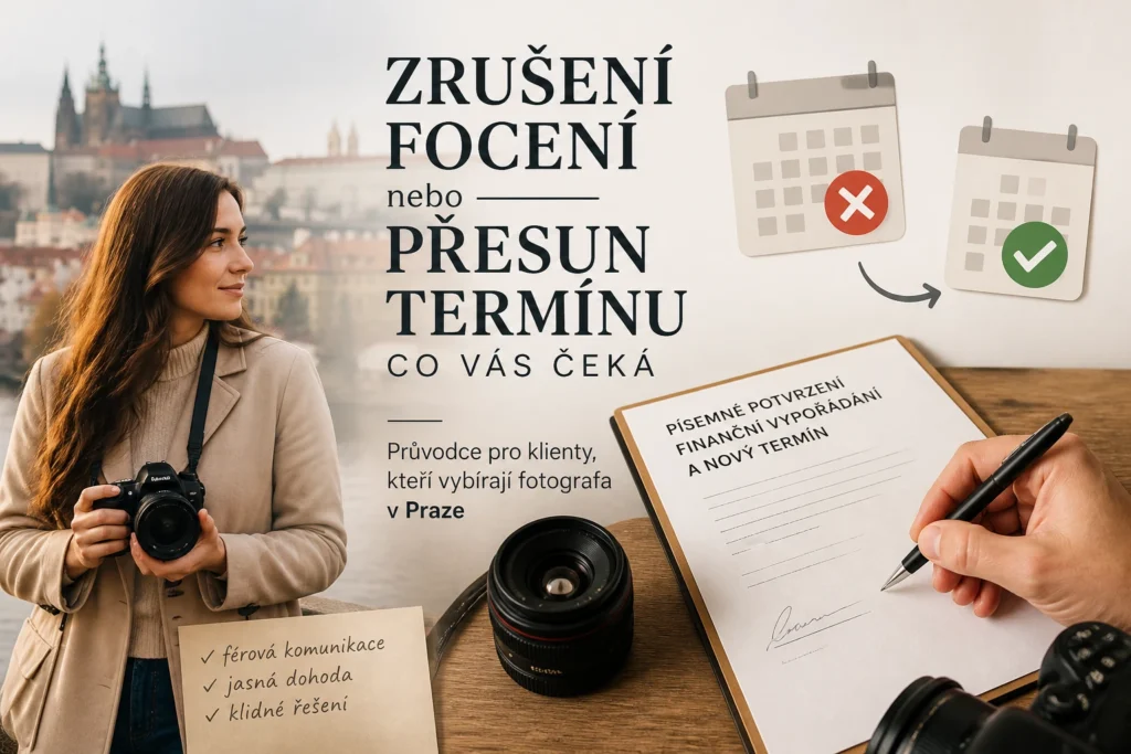 Zrušení focení a přesun termínu sepisování dohody
